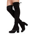 2019 Women's Over The Knee Block Chunky Heel A171c Stretch Thigh High Boots (Medium and Wide Calf)